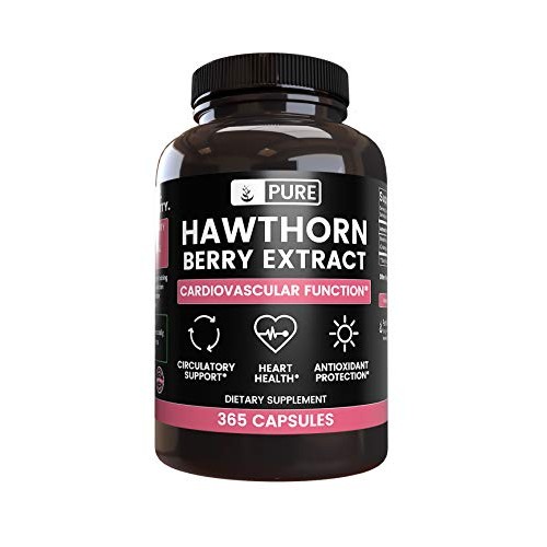 Natural Hawthorn Berry Extract, 365 Capsules, 4 Month Supply, No ...