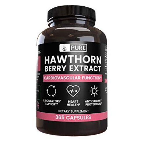 Natural Hawthorn Berry Extract, 365 Capsules, 4 Month Supply, No ...