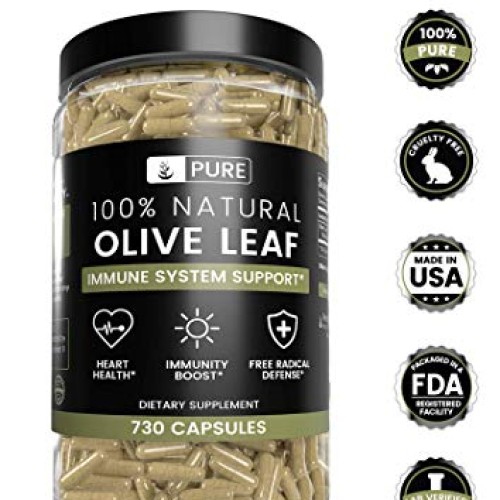 Olive Leaf, 730 Capsules, 940mg, No Magnesium or Rice Filler, Non...