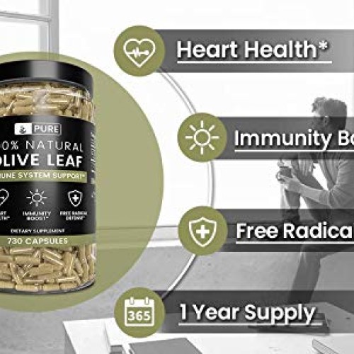 Olive Leaf, 730 Capsules, 940mg, No Magnesium or Rice Filler, Non...