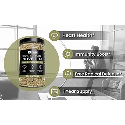 Olive Leaf, 730 Capsules, 940mg, No Magnesium or Rice Filler, Non...