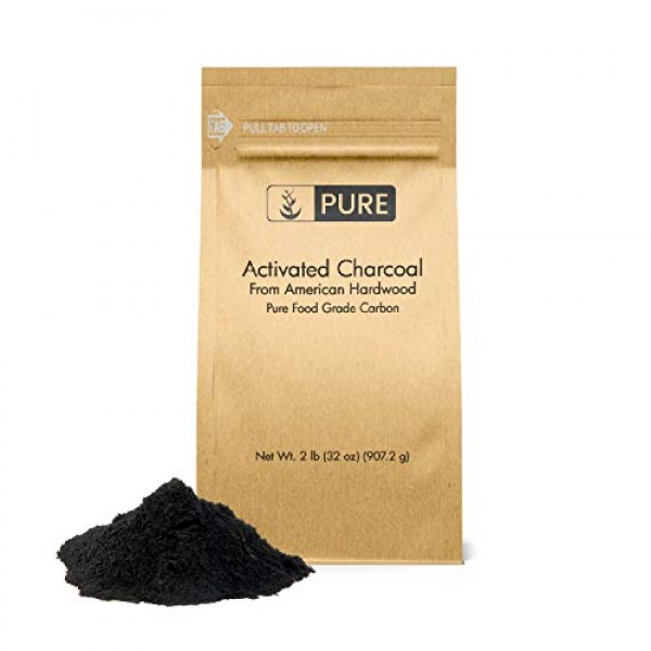 Pure Activated Charcoal Powder 2 lb Gluten-Free, Made in USA, R...