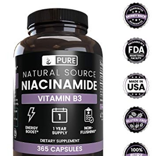 Pure Niacinamide 365 Capsules Natural & Undiluted Niacinamide ...