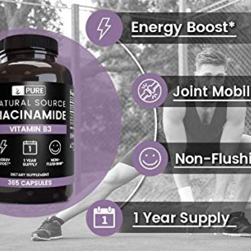 Pure Niacinamide 365 Capsules Natural & Undiluted Niacinamide ...