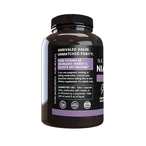 Pure Niacinamide 365 Capsules Natural & Undiluted Niacinamide ...