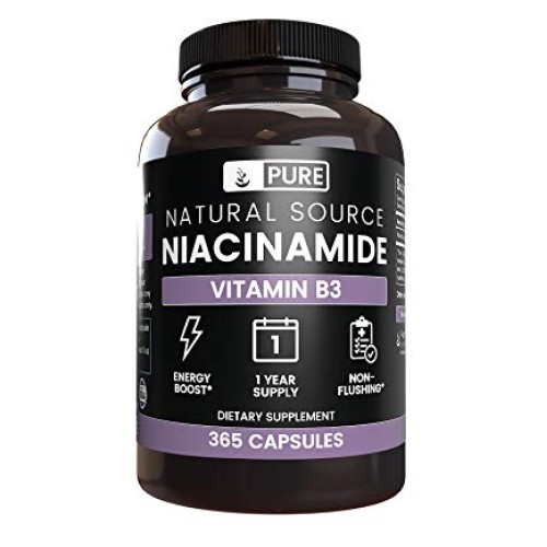 Pure Niacinamide 365 Capsules Natural & Undiluted Niacinamide ...