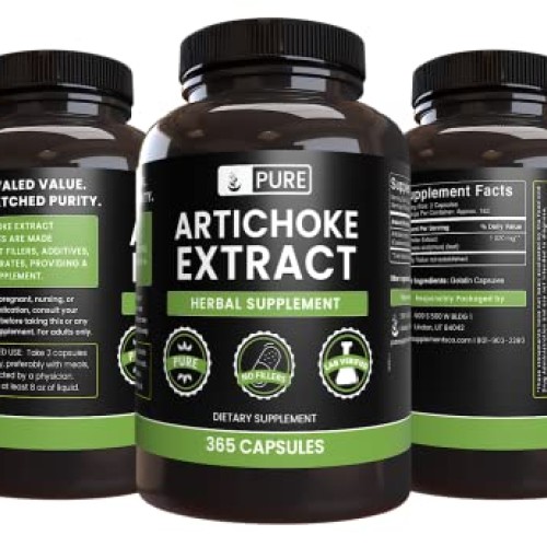 Pure Original Ingredients Artichoke Extract 365 Capsules No Mag...
