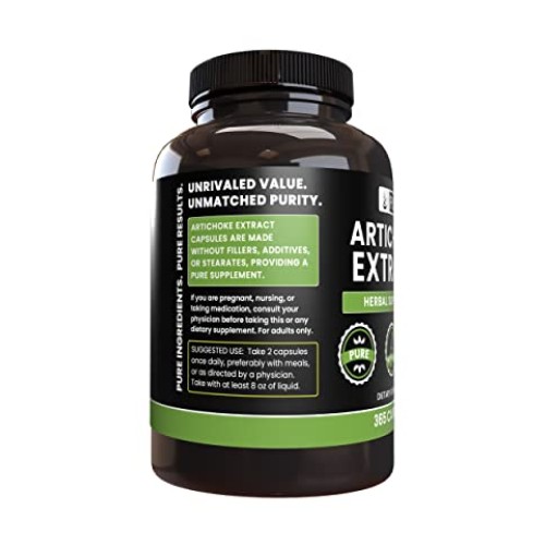 Pure Original Ingredients Artichoke Extract 365 Capsules No Mag...