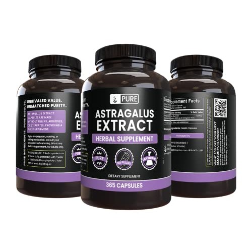 Pure Original Ingredients Astragalus 365 Capsules No Magnesium ...