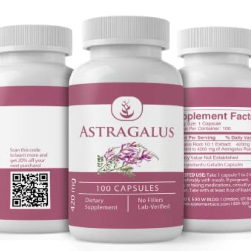 Pure Original Ingredients Astragalus Extract, 100 Capsules Alwa...