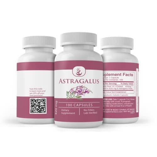 Pure Original Ingredients Astragalus Extract, 100 Capsules Alwa...
