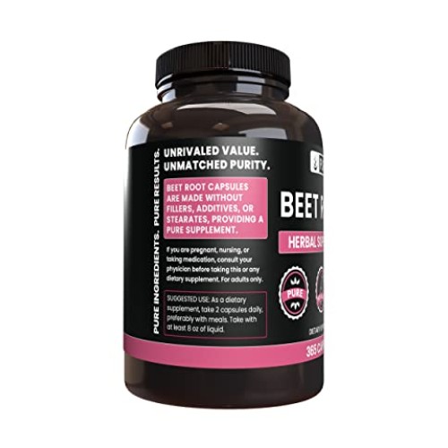 Pure Original Ingredients Beet Root 365 Capsules No Magnesium O...