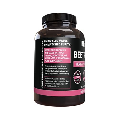 Pure Original Ingredients Beet Root 365 Capsules No Magnesium O...