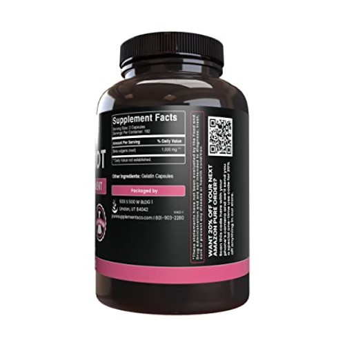Pure Original Ingredients Beet Root 365 Capsules No Magnesium O...