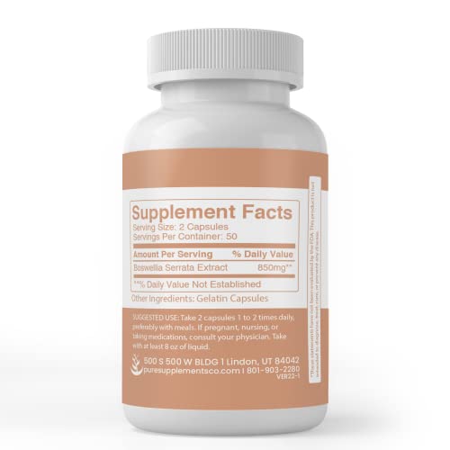 Pure Original Ingredients Boswellia 100 Capsules Always Pure, N...