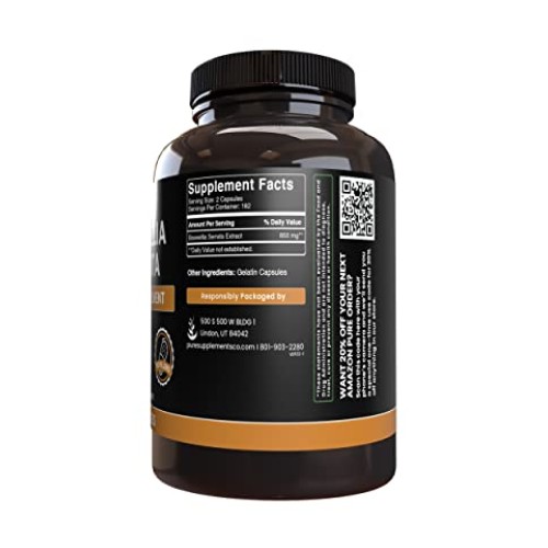 Pure Original Ingredients Boswellia Serrata 365 Capsules No Mag...