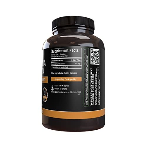 Pure Original Ingredients Boswellia Serrata 365 Capsules No Mag...