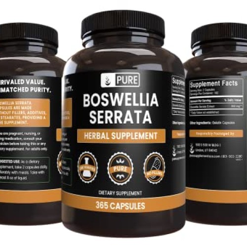 Pure Original Ingredients Boswellia Serrata 365 Capsules No Mag...