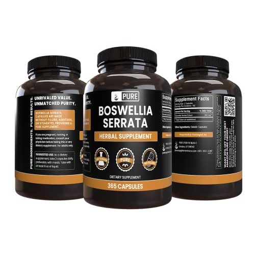 Pure Original Ingredients Boswellia Serrata 365 Capsules No Mag...