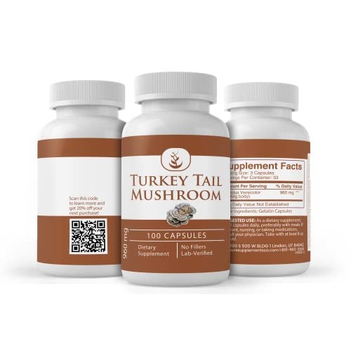 Pure Original Ingredients Turkey Tail Mushroom, 100 Capsules Al...