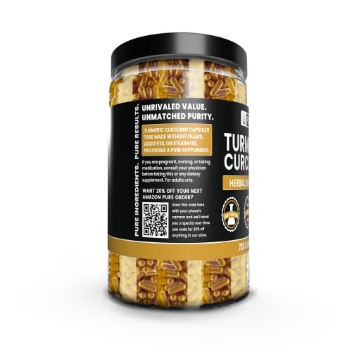 Pure Original Ingredients Turmeric Curcumin 730 Capsules No Magne...