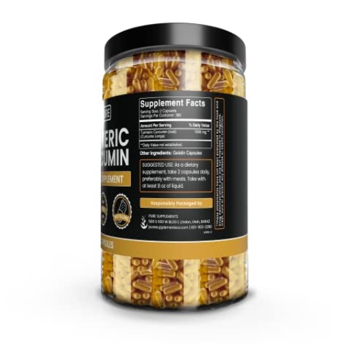 Pure Original Ingredients Turmeric Curcumin 730 Capsules No Magne...