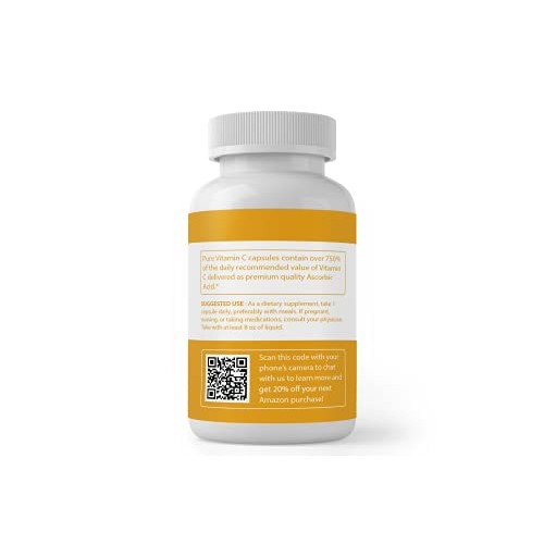 Vitamin C 100 Capsules 1000% Daily Value, Ascorbic Acid, Non-GM...