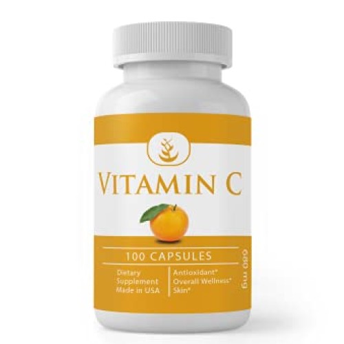 Vitamin C 100 Capsules 1000% Daily Value, Ascorbic Acid, Non-GM...