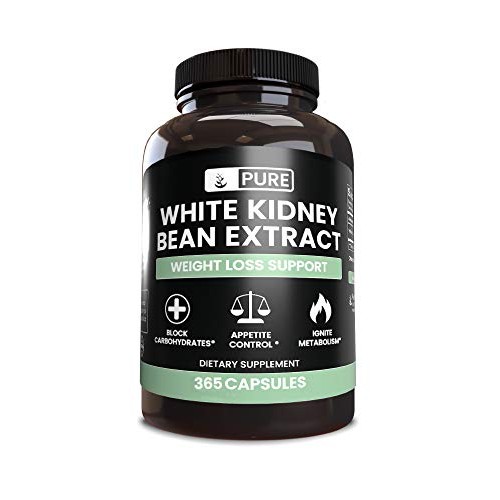 White Kidney Bean Extract 365 Capsules Keto-Friendly, Non-GMO &...