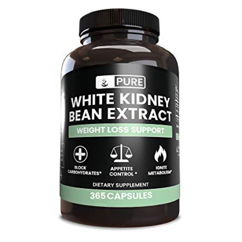 White Kidney Bean Extract 365 Capsules Keto-Friendly, Non-GMO &...