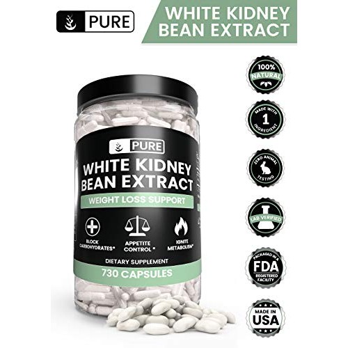 White Kidney Bean Extract, 730 Capsules, 1840mg Serving, 3 Month ...