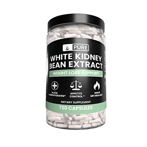 White Kidney Bean Extract, 730 Capsules, 1840mg Serving, 3 Month ...