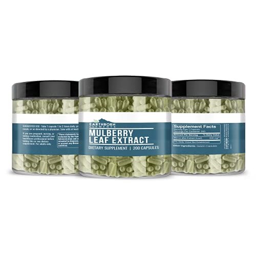 White Mulberry Leaf Extract, 200 Capsules, Premium Quality & 100%...