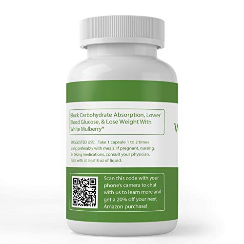 White Mulberry Leaf Extract, 660mg Serving, 100 Capsules, Premium...