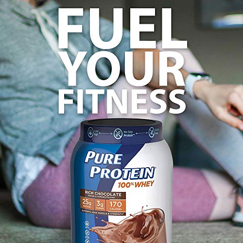 Natural Whey Protein Powder by Pure Protein, Gluten Free, Keto Fr...
