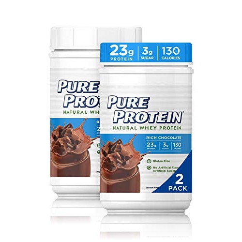 Natural Whey Protein Powder by Pure Protein, Gluten Free, Keto Fr...