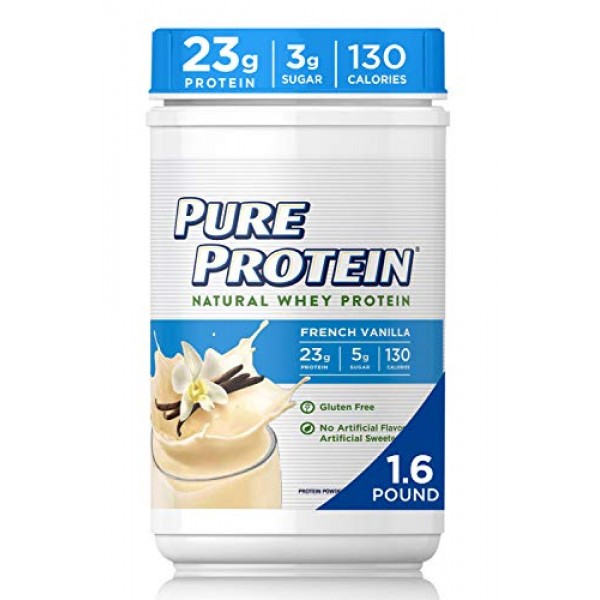 Pure Protein Powder, Natural Whey, High Protein, Low Sugar, Glute...