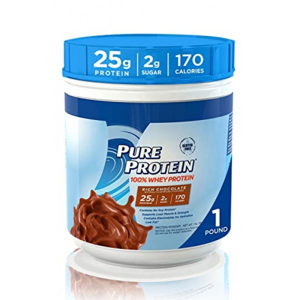 Pure Protein Powder, Whey, High Protein, Low Sugar, Gluten Free, ...