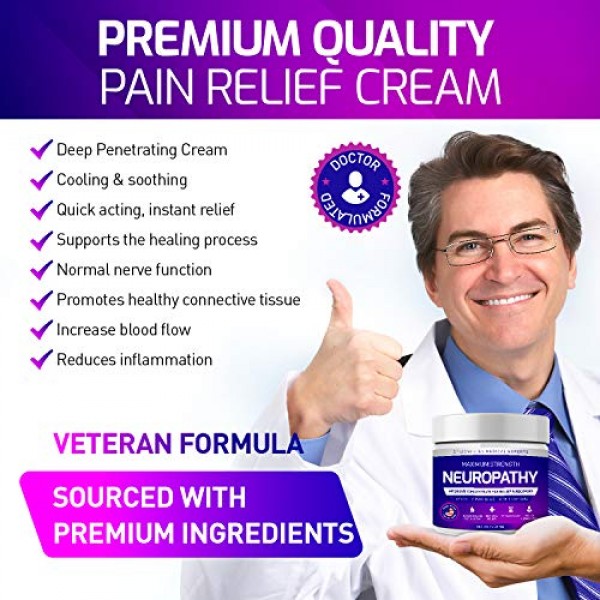 Neuropathy Nerve Pain Relief Cream - Maximum Strength Relief Crea...
