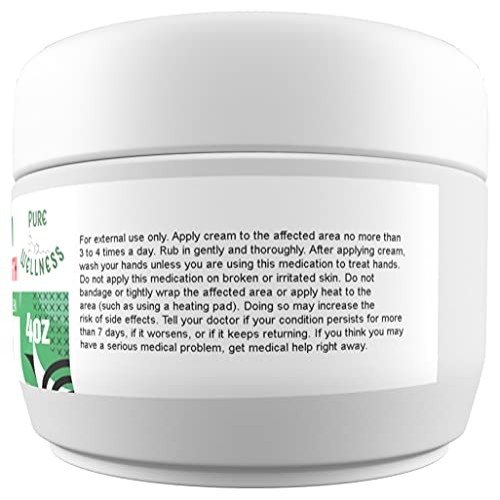 Hemp Extract Cream Maximum Strength Relief Large 4oz - MSM Arnica...
