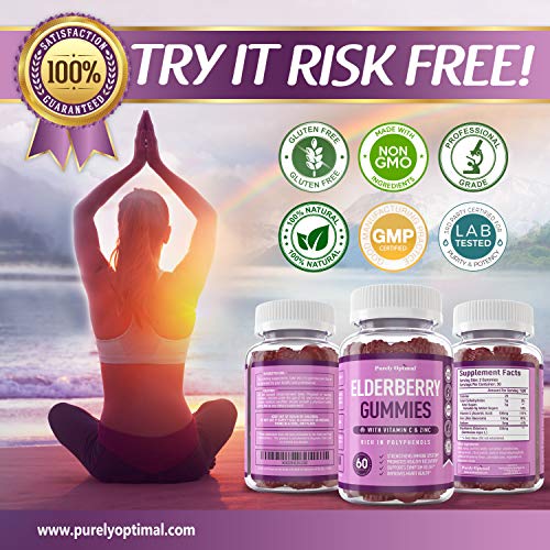 Premium Elderberry Gummies - Sambucus Elderberry Gummies for Adul...