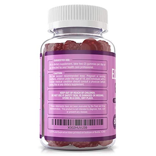 Premium Elderberry Gummies - Sambucus Elderberry Gummies for Adul...