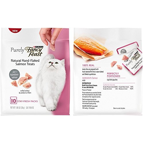 Purely Fancy Feast Natural Cat Treat Variety Pack, 3 Flavors Chi...