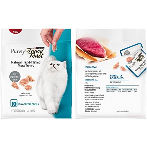Purely Fancy Feast Natural Cat Treat Variety Pack, 3 Flavors Chi...