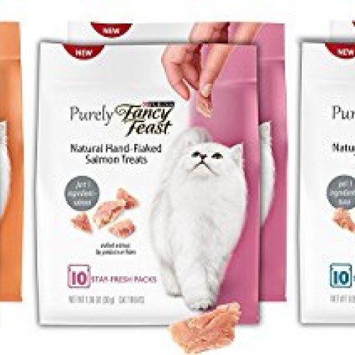 Purely Fancy Feast Natural Cat Treat Variety Pack, 3 Flavors Chi...