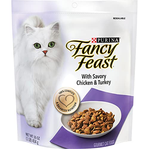Purina Fancy Feast Dry Cat Food, With Savory Chicken & Turkey - ...