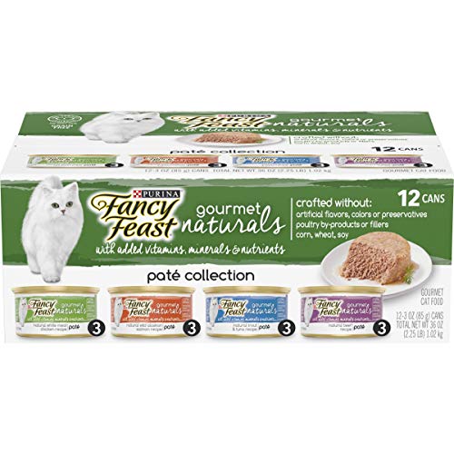 Purina Fancy Feast Grain Free, Natural Pate Wet Cat Food Variety ...