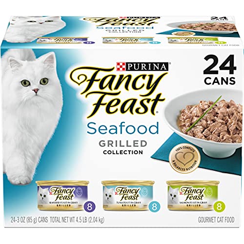 Purina Fancy Feast Gravy Wet Cat Food Variety Pack, Seafood Grill...