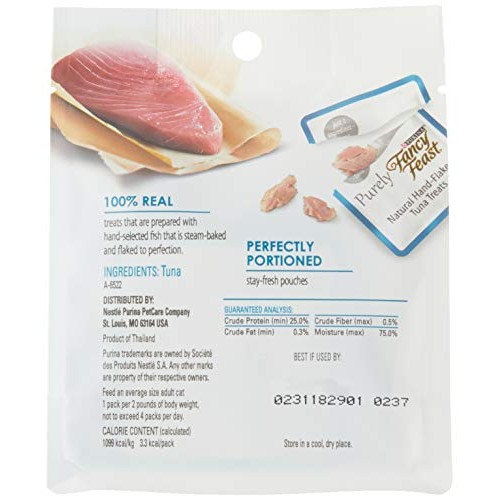 Purina Fancy Feast Purely Natural Hand-Flaked Tuna Cat Treats 1.0...
