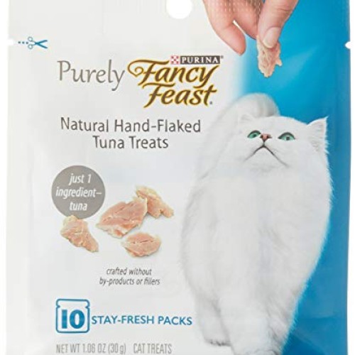 Purina Fancy Feast Purely Natural Hand-Flaked Tuna Cat Treats 1.0...